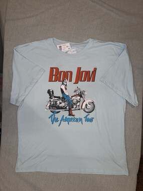 Bon Jovi The American Tour Motorcycle Graphic T-Shirt